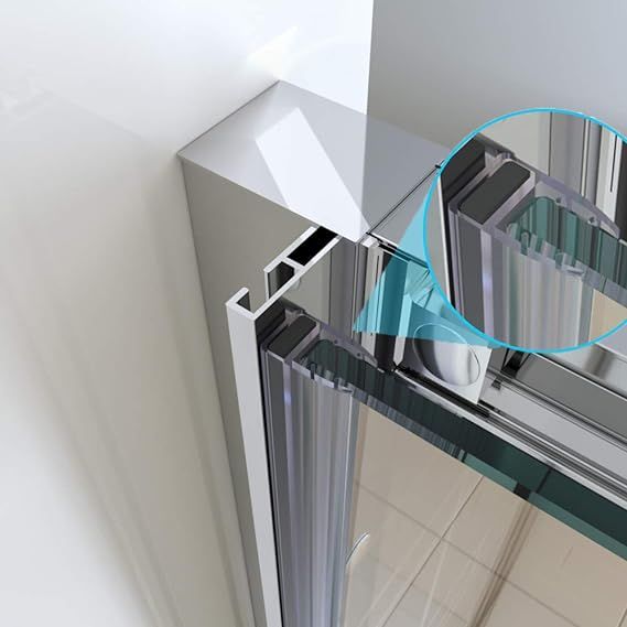 NILE 1000mm Sliding Shower Door Reversible Bathroom Shower Enclosure Cubicle