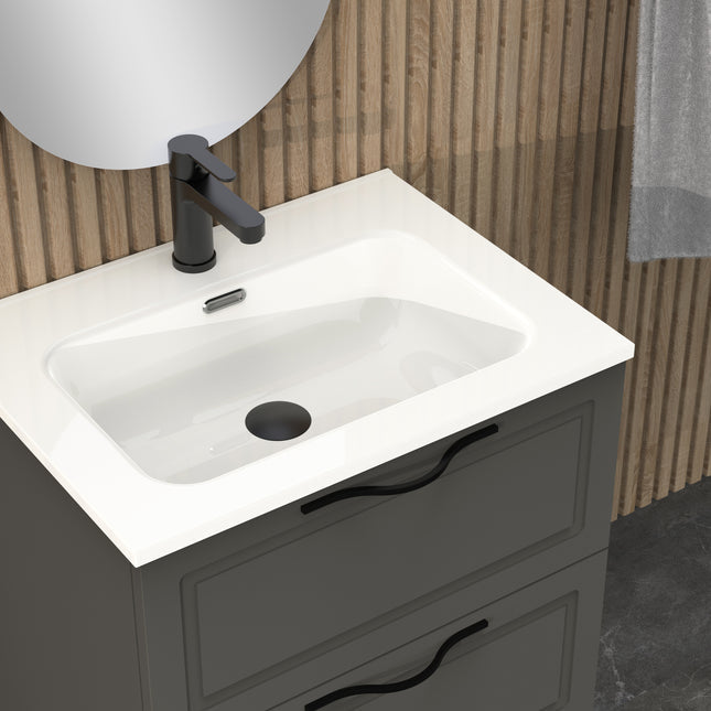 Midnight Matt Grey Wall Hung Vanity Unit