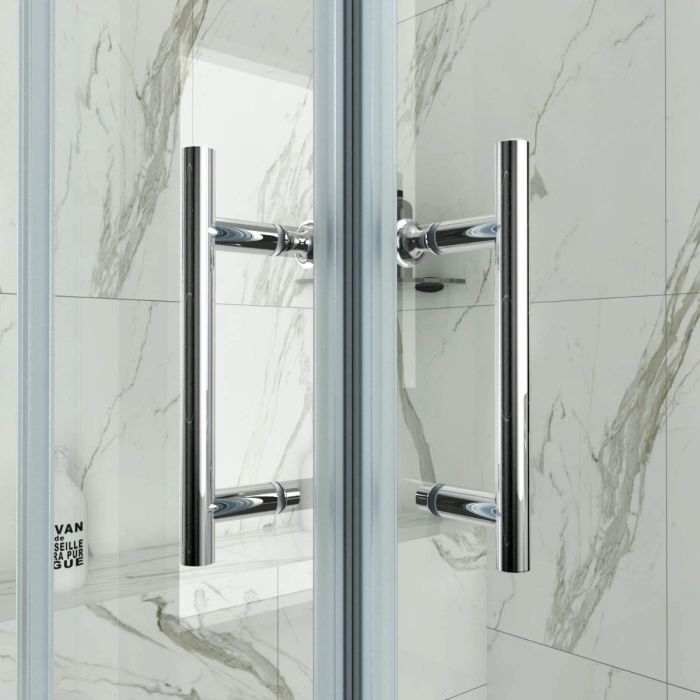 NILE 1100 x 1100 mm Framed Sliding Corner Entry Shower Enclosure