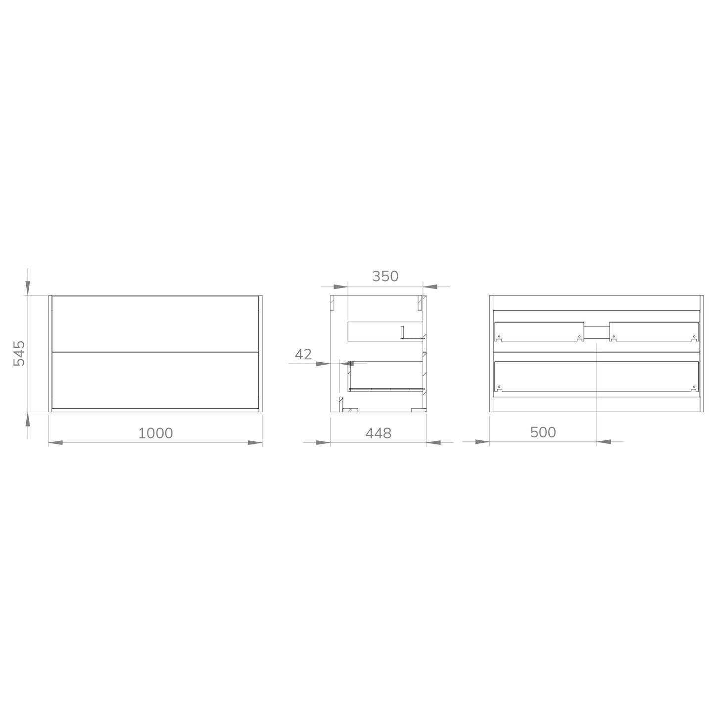 Optimus Noir Wall Hung Vanity Unit + Basin - Matt Black