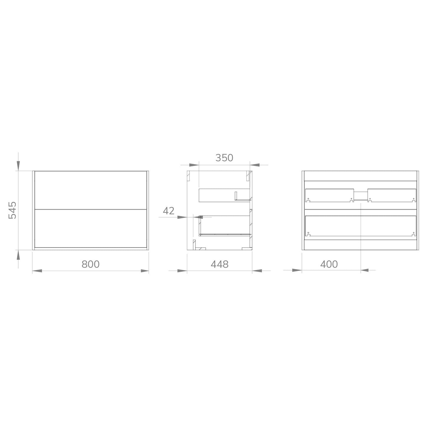 Optimus Noir Wall Hung Vanity Unit + Basin - Matt White - Select Size