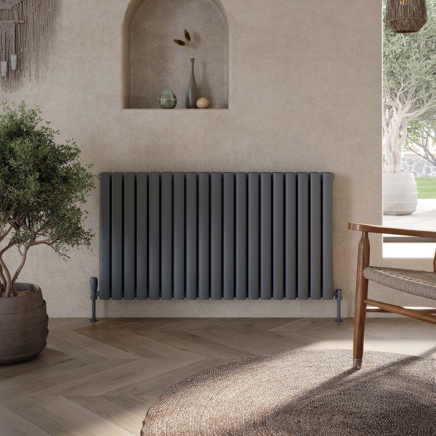 Apex Anthracite Double Designer Radiator – 600mm x 826mm