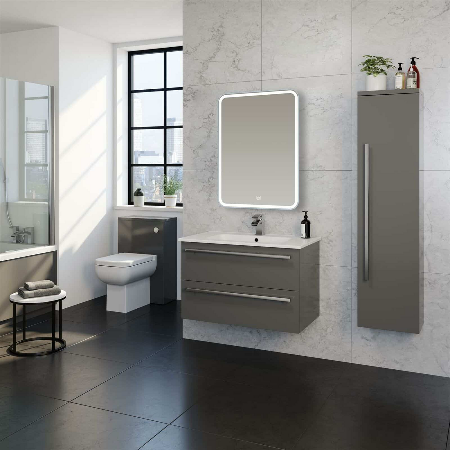 Kartell KVIT Alder 700 x 500 LED Mirror with Touch Switch & Antifog Demister