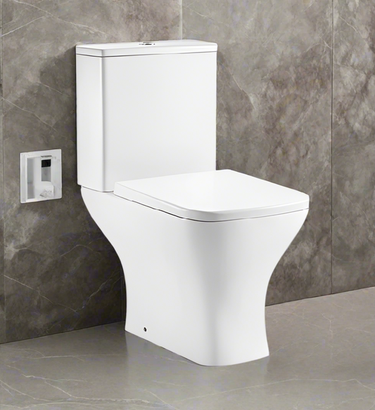 Fusion Open Back Close Coupled Toilet with Soft Close Seat