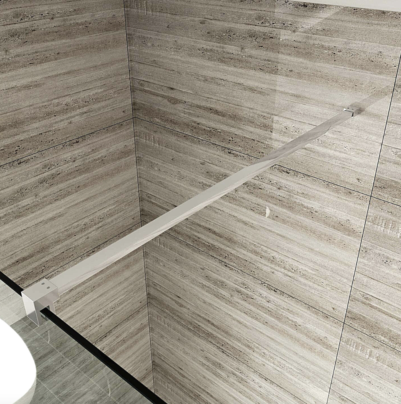 NILE 700mm Walk-In Shower Panel 6mm Tempered Glass Shower Screen
