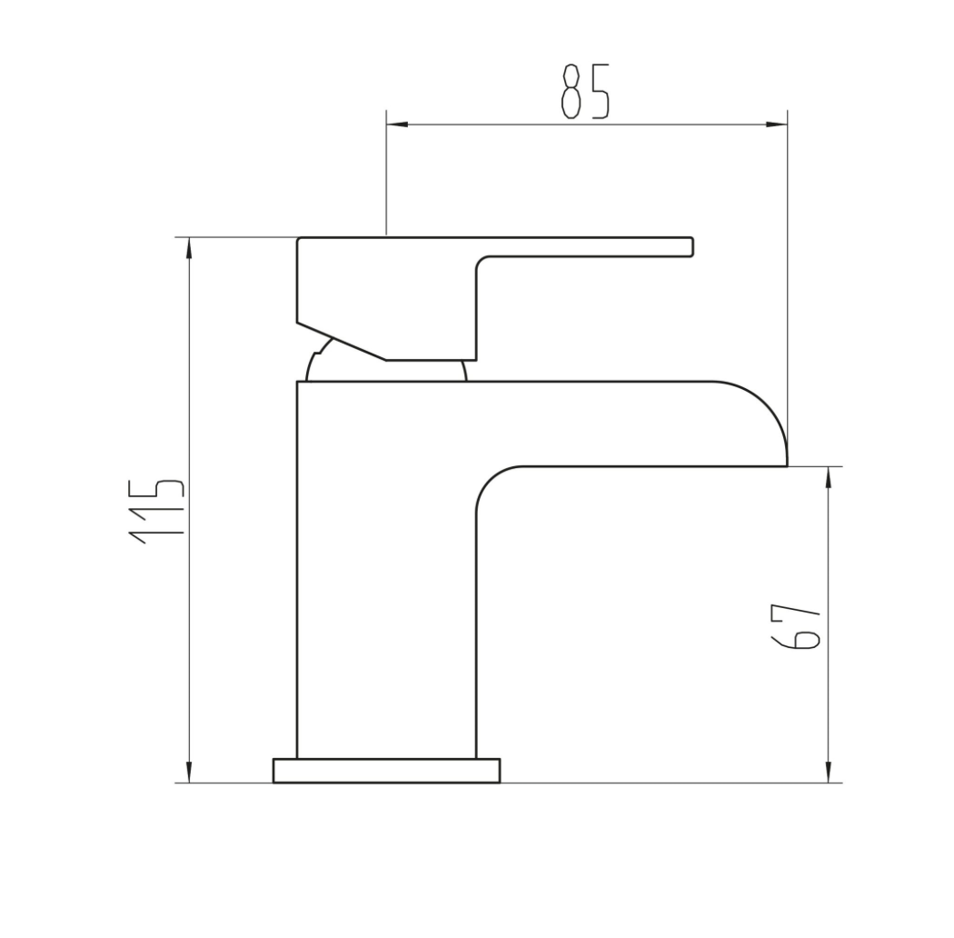 Victoria Mini Mono Basin Mixer with Push Waste