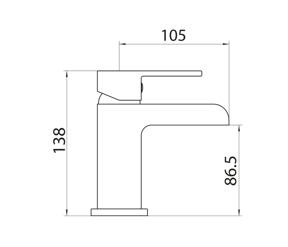Victoria Mono Basin Mixer with Push Waste