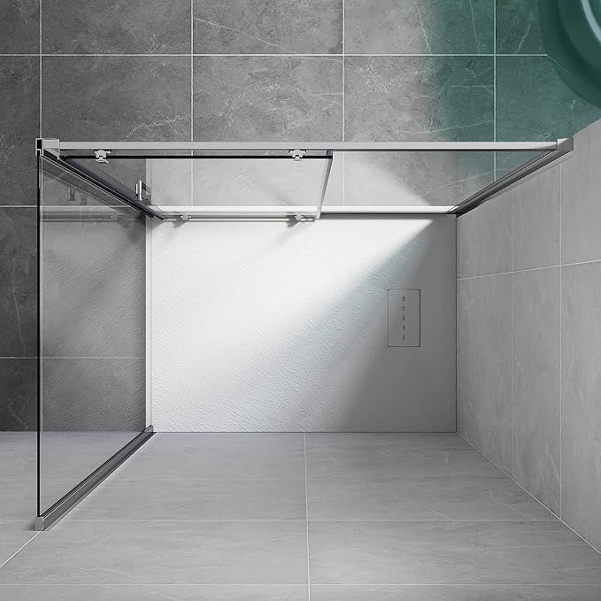 NILE 1700 x 900mm Sliding Shower Enclosure Shower Cubicle Door + Side Panel