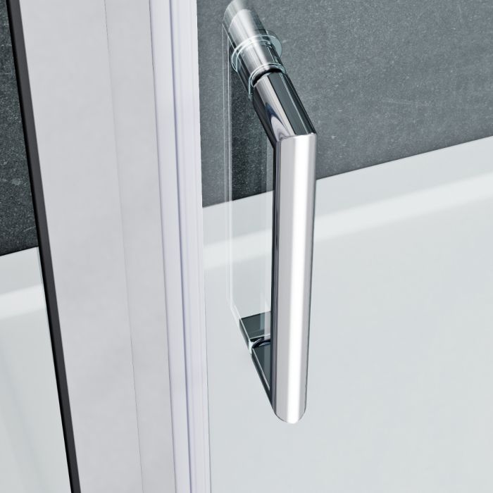 NILE 1200x800mm Sliding Door Shower Enclosure 8mm Easy Clean Nano Glass Shower Cubicle