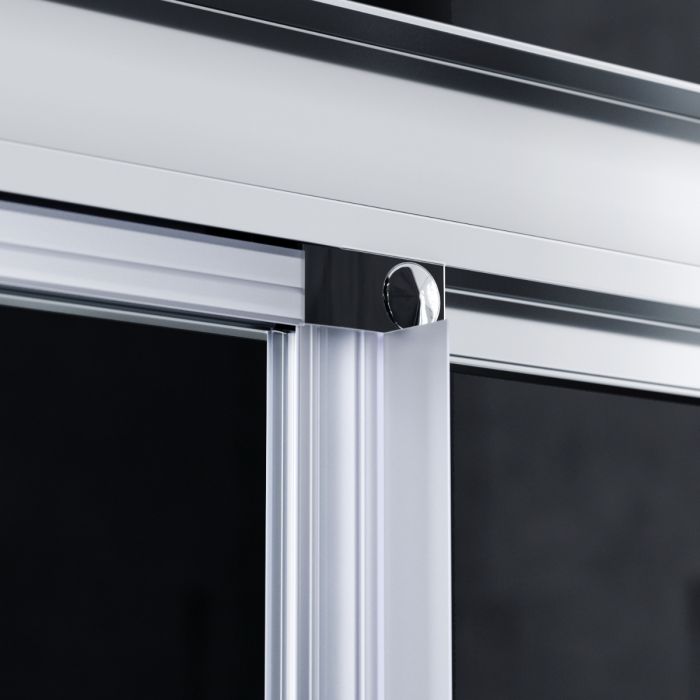 NILE 1700x800mm Sliding Shower Enclosure 8mm Easy Clean Nano Glass Shower Cubicle