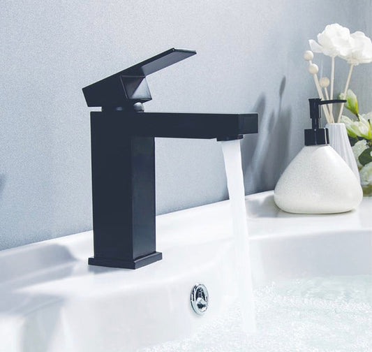 Optim Noir Matt Black Mini Mono Basin Mixer