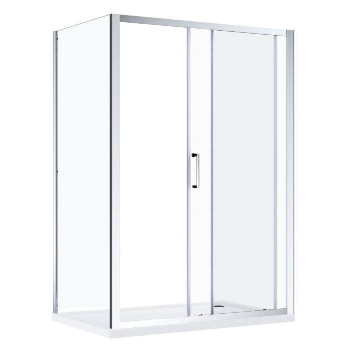 NILE 1200x800mm Sliding Door Shower Enclosure 8mm Easy Clean Nano Glass Shower Cubicle