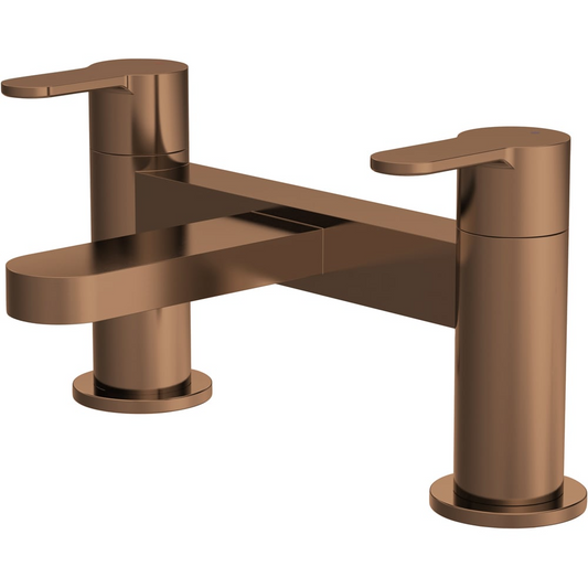 nuie Arvan Brushed Bronze Deck Mounted Bath Filler