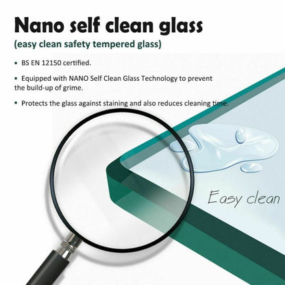 NILE 1200x800mm Sliding Door Shower Enclosure 8mm Easy Clean Nano Glass Shower Cubicle