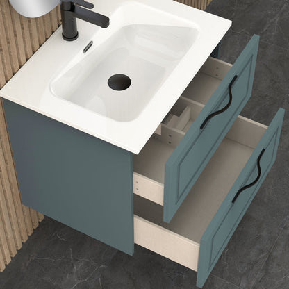Midnight Ocean Blue 600mm Wall Hung Vanity Unit