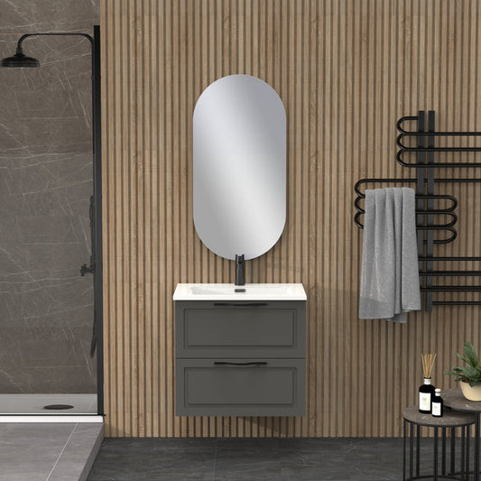 Midnight Matt Grey Wall Hung Vanity Unit