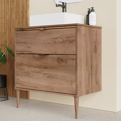Sicily Exotic Walnut 1000mm Wall Hung Vanity Unit