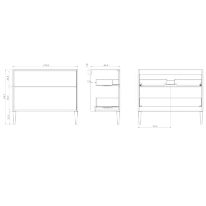 Sicily Exotic Walnut 1000mm Wall Hung Vanity Unit