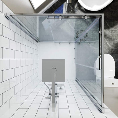NILE 1100 x 1100 mm Framed Sliding Corner Entry Shower Enclosure