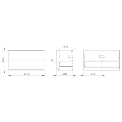 Optimus Noir Wall Hung Vanity Unit + Basin - Matt Black