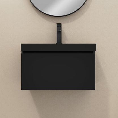 Casa Blanca Matt Black 600mm Wall Hung Vanity Unit