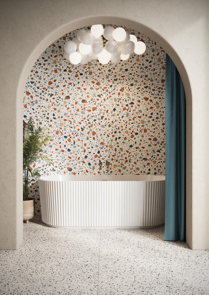Legacy Labyrinth Fluted Back to Wall Bath