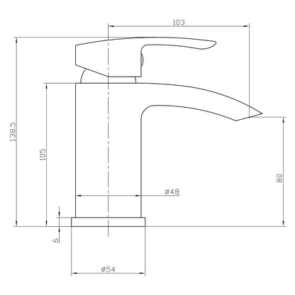 LEGACY Black Mono Basin Mixer
