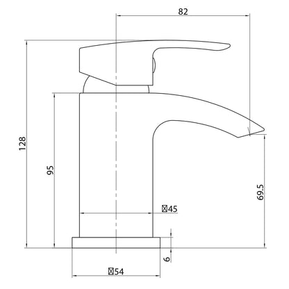 LEGACY Black Mini Mono Basin Mixer