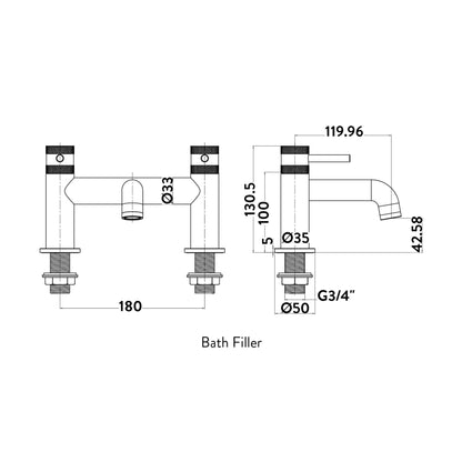 Legacy Core Bath Filler Chrome