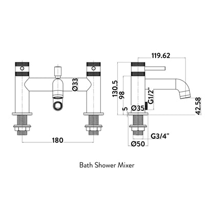 Legacy Core Bath Shower Mixer Chrome