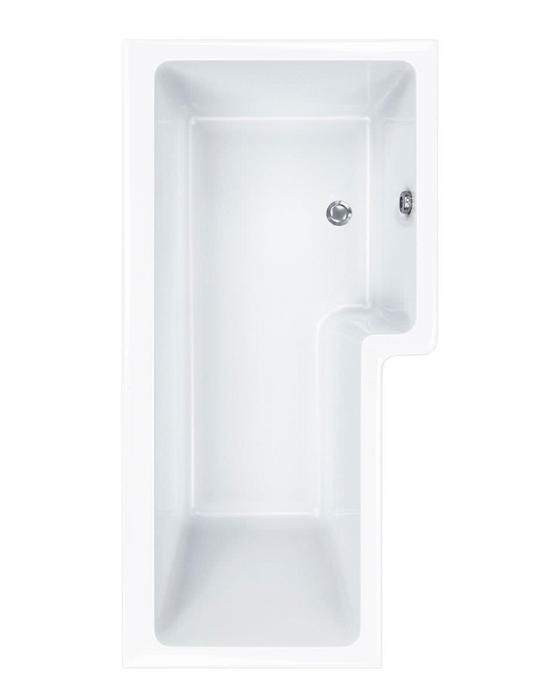 Carron Quantum 1600mm L-Shaped Square Shower Bath - Right Hand