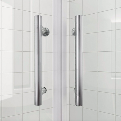 NILE Chrome Quadrant Shower Enclosure 6mm Tempered Glass Cubicle 1000mm x 1000mm