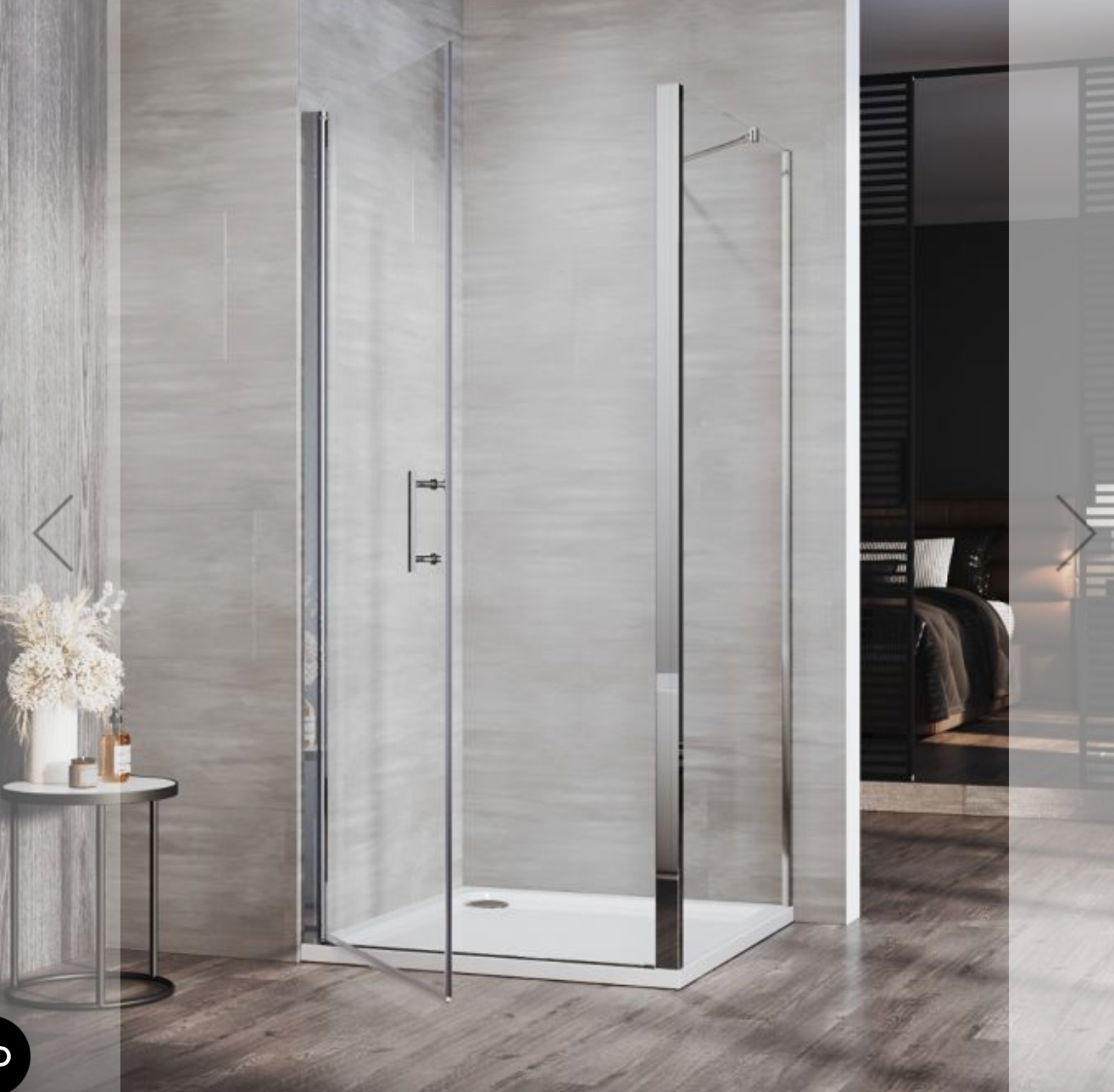NILE Frameless Pivot Hinged Shower Enclosure 6mm Tempered Glass 700mm x 700mm