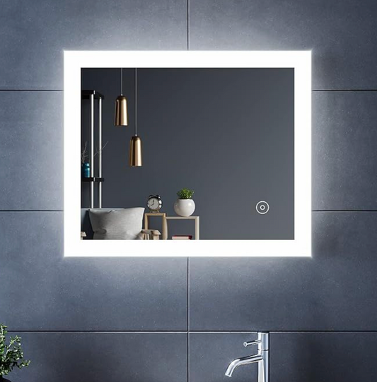 NILE 600mmx500mm Frameless Illuminated Touch LED Bathroom Mirror
