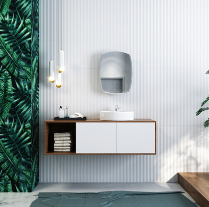 NILE 450mm x 600mm Limited Edition Bathroom Mirror Cabinet Storage Cupboards Stainless Steel