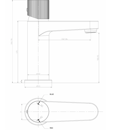 KOKO Matt Black Mono Basin Mixer