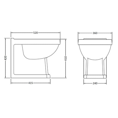 Traditional Back to Wall Pan