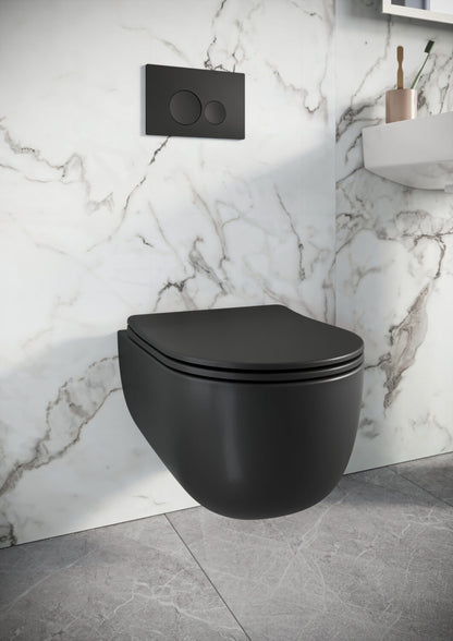Riviera Round Wall Hung WC - White