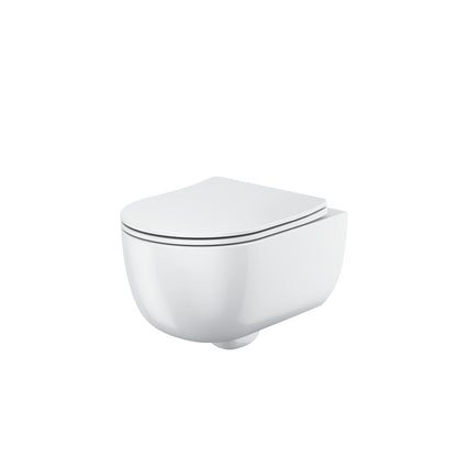 Riviera Round Wall Hung WC - White