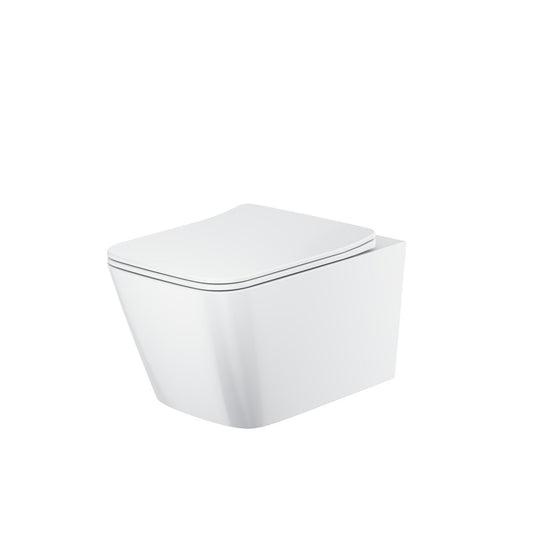 Riviera Square Wall Hung WC - White
