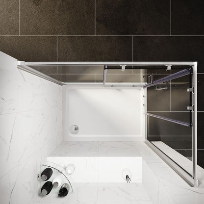 NILE 760 x 760mm Reversible Framed Sliding Corner Entry Shower Enclosure Shower Cubicle