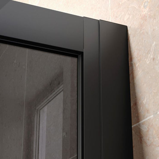 NILE 1100x900mm Black Sliding Shower Door with side panel Shower Enclosure
