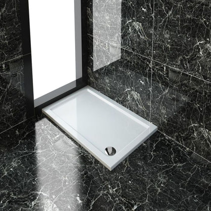 NILE 1600x800mm Sliding Shower Enclosure 8mm Easy Clean Nano Glass Shower Cubicle