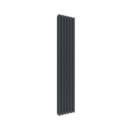 NILE 1800x360 Anthracite Oval Double Panel Slim Designer Radiator Vertical Grey Radiator
