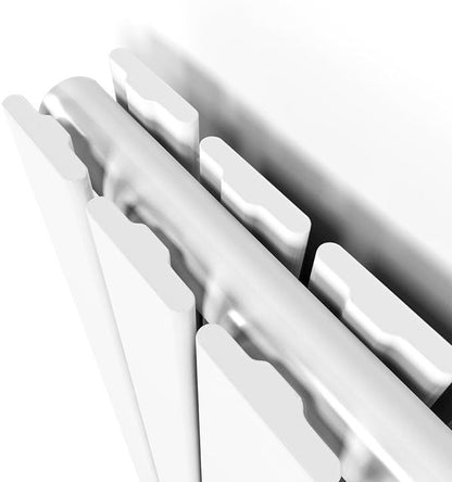 NILE 1800 x 608mm Vertical Column Designer Double White Flat Panel Radiator