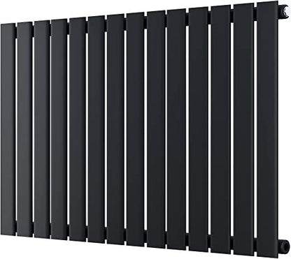 NILE 600 x 952mm Black Horizontal Radiator Single Flat Panel Radiator
