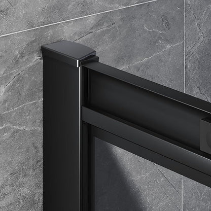 NILE 1200 x 800mm Quadrant/Offset Shower Enclosure Black Shower Cubicle