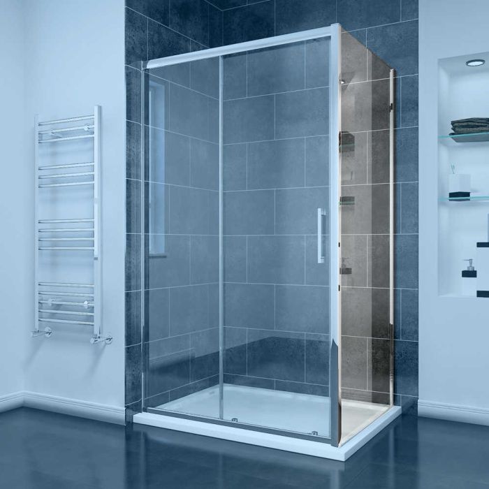 NILE 800mm Side Panel For Framed Easy Clean Shower Doors & Cubicles